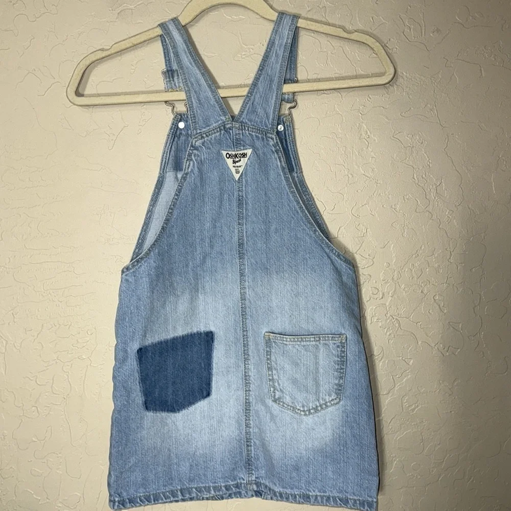 Oshkosh denim overalls dress girls size 8
